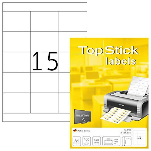 ETIQUETA TOP STICK 70x50,8 C/ 100FLS 8738 , Top Stick , ETIQTOP015 , 4023145087381